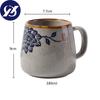 Vintage Coffee Mug Unique Japanese Retro Ceramic Cup Kiln Change Clay Breakfast Cup 380ML
