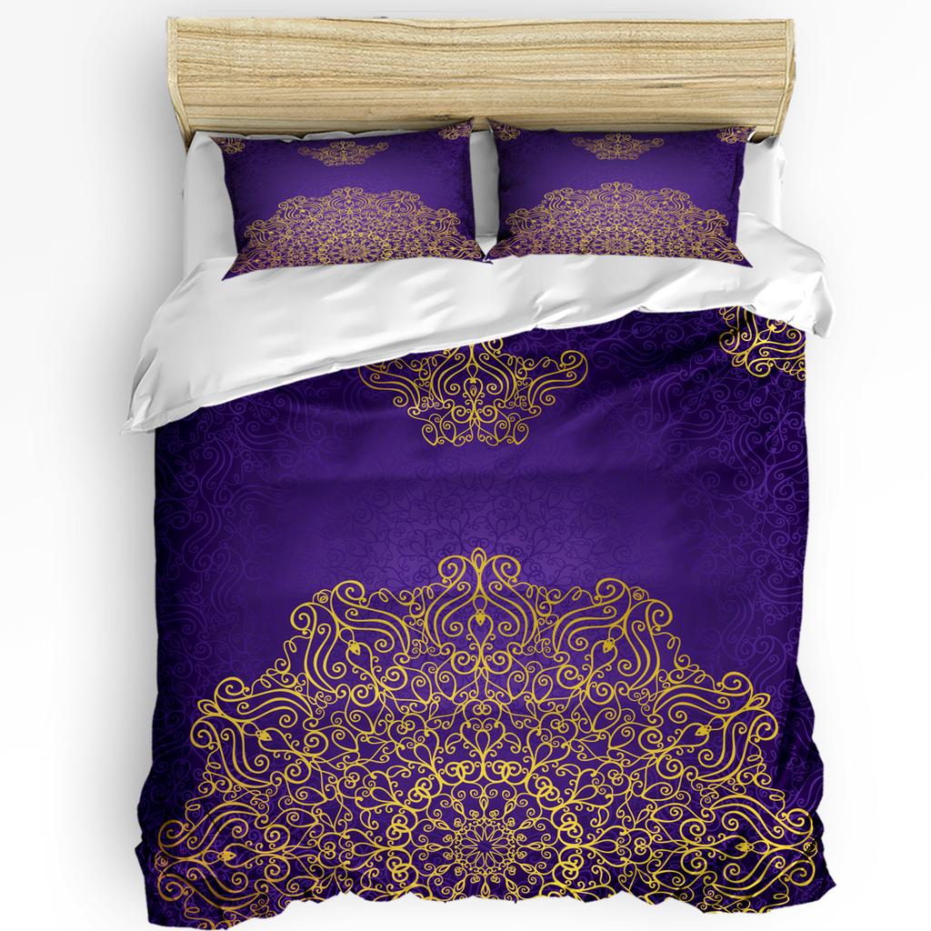 Purple Lavender Green Leaves Plant Flower Duvet Cover Bed Bedding Set Home Quilt Cover Pillowcases Bedroom Bedding Set No Sheet