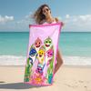 1Pc Baby Shark Family Adventure Beach Towel Microfiber Beach Towel Thin Absorbent For Beach Swimming Yoga Bath Sports 0917306