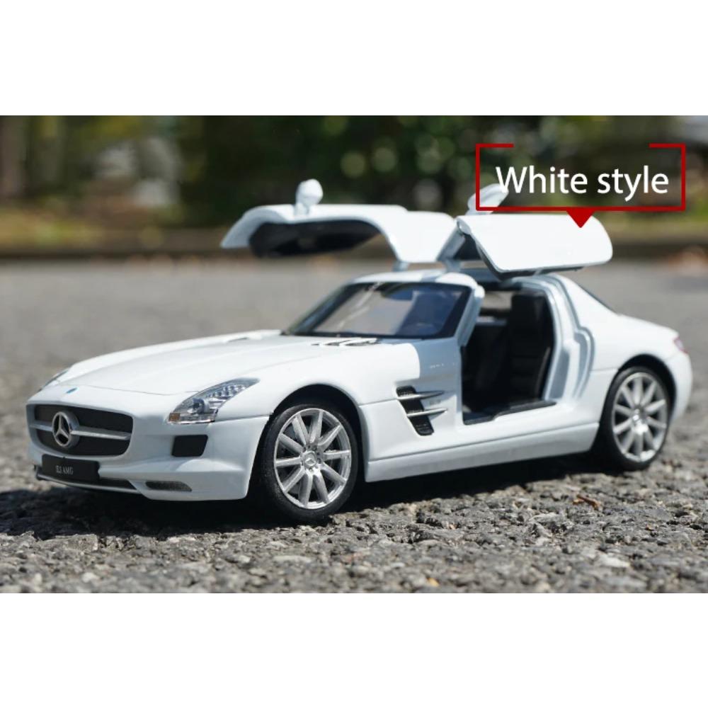 Welly 1/24 Металлическая модель автомобиля Mercedes-Benz SLS AMG Литье под давлением и игрушечные транспортные средства Коллекционная игрушечная машина Подарки на день рождения для мальчика
