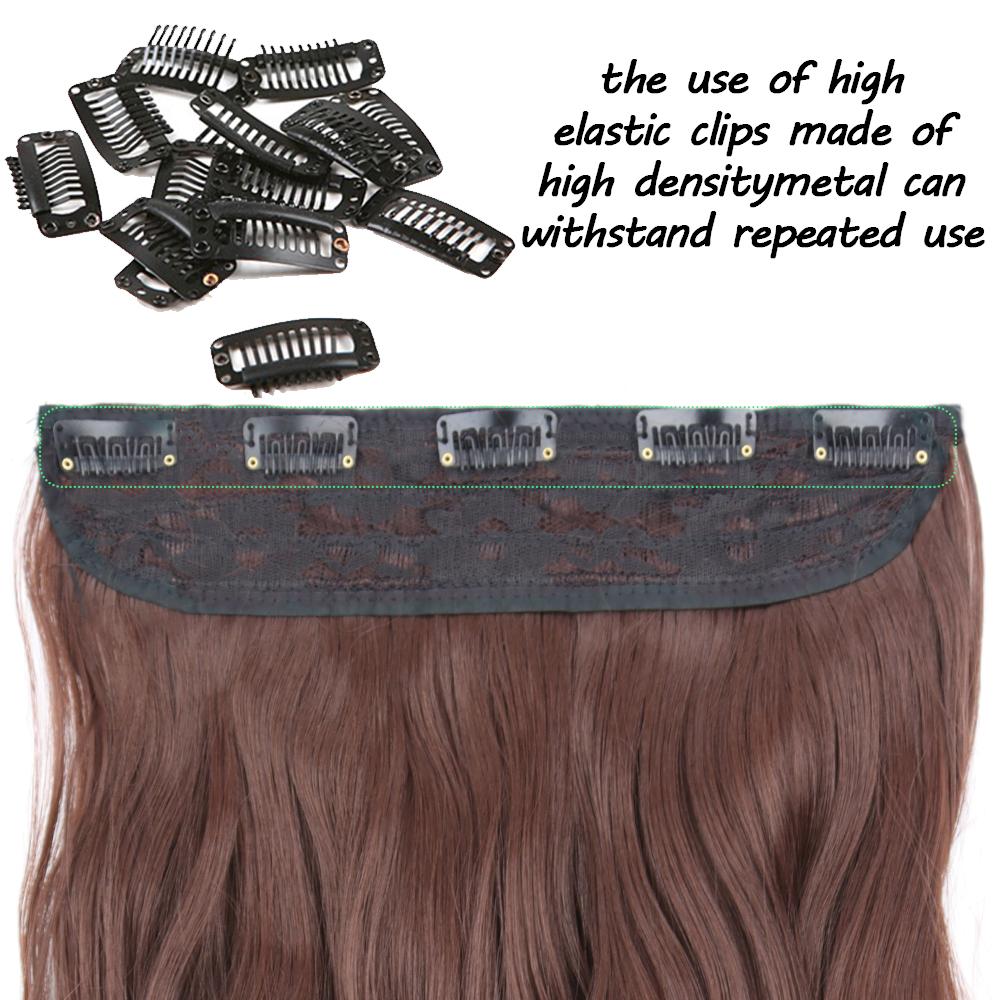 MERISIHAIR Длинные волнистые синтетические волокна 22 дюйма 5 зажимов для наращивания волос Волнистые прямые волосы Черный Коричневый Блондинка Повседневная одежда