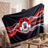 AZ Alkmaar Personalized Fleece Blanket With Football Logo, Custom Name Text Soft Warm Home Throw Blanket