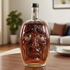 Pumpkin Wine Bottle with Human Face Creepy Cute Spooky Wine Bottle Unique Evil Smirks Fun Face Bottle for Halloween