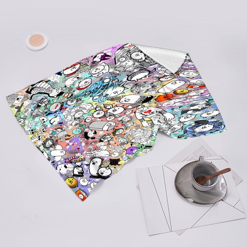 Beach Towel with The Battle Cats Pattern - soft,absorbent,machine washable Lightweight&Modern,swimming,Travel Essentials