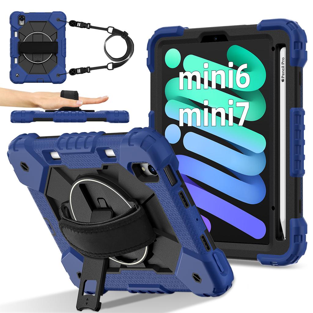 Круговая защита на 360 градусов! Многофункциональный чехол для планшета Apple iPad mini (2021),мини 6,мини (шестые),A2568 / iPad мини (2024),А2993, А2995