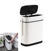 14L Bathroom Trash Can Waste Bin Can with Press Top Lid & Toilet Brush Holder Space Saving Design for Small Space