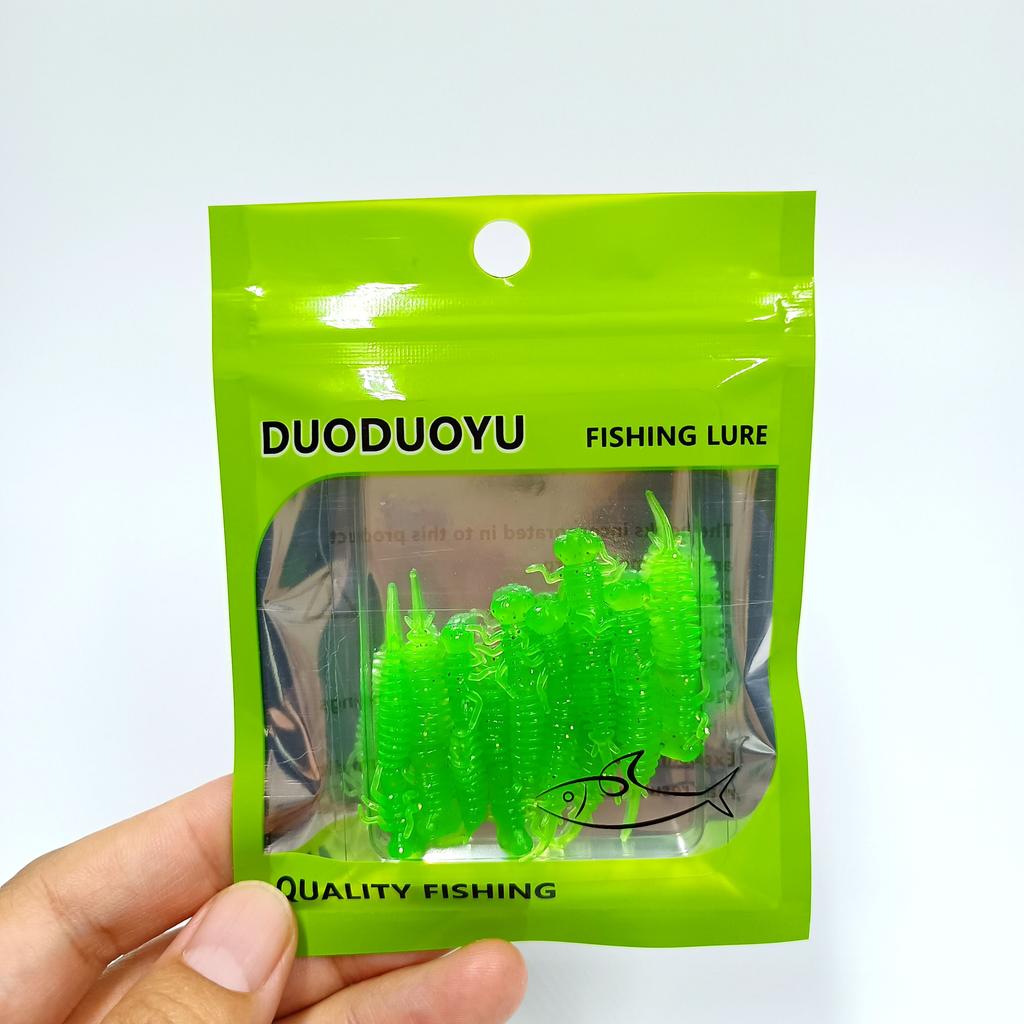 DUODUOYU 10 шт. Мини-мягкие рыболовные приманки из ТПЭ 0,4 г/40 мм Искусственные силиконовые приманки для джиггинга окуня Бионическая приманка Личинка стрекозы Снасти