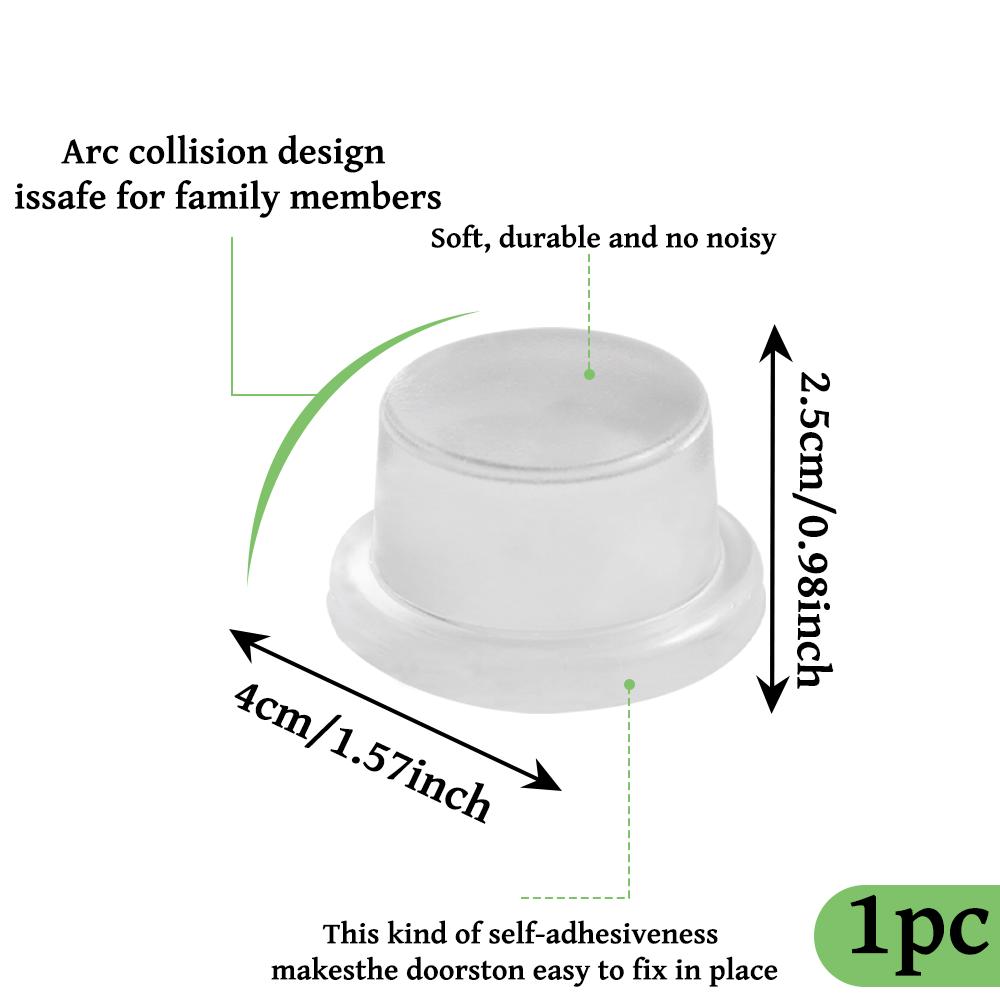Silicone Door Stopper Wall Protector Bedroom Door Handle Bumper Self Adhesive Anti-crash Pad Practical Furniture Accessories