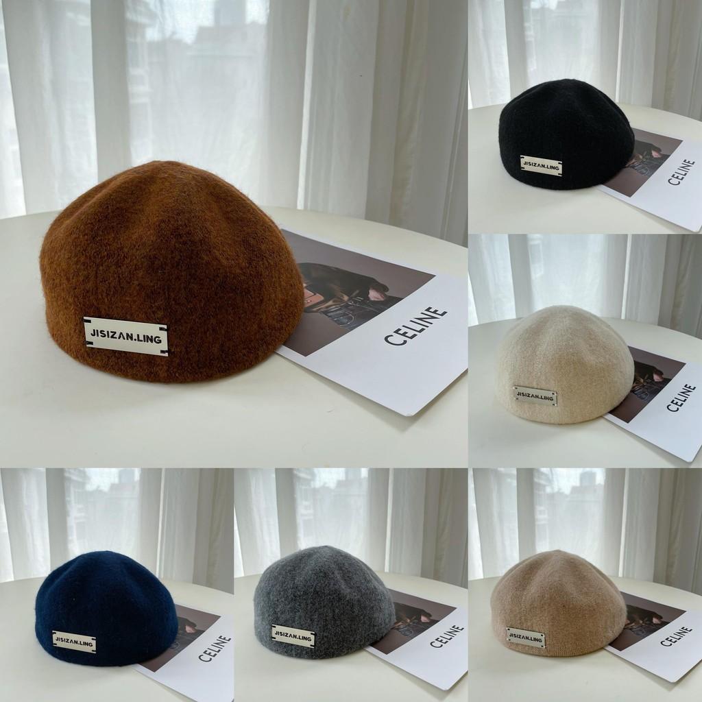 Однотонный зимний берет для женщин с классическим дизайном, утолщенная шапка, подарок