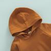 Thorn Tree Infant Baby Boys Clothes Hooded Solid Sweatshirt Top Pocket Elastic Waist Pants 2Pcs Outfits Fall Winter Outfits