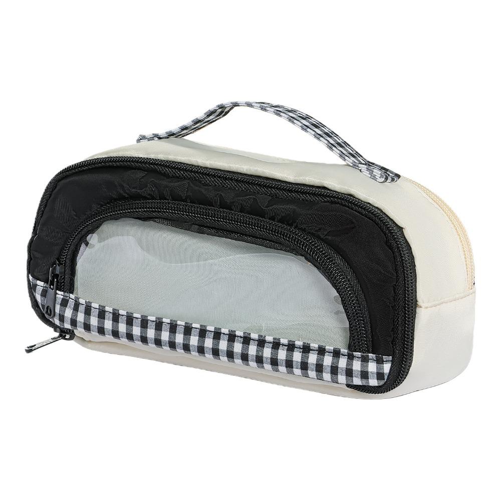 Makeup Bag Transparent Window Pencil Case Pencil Holder Pen Storage Bag  Student