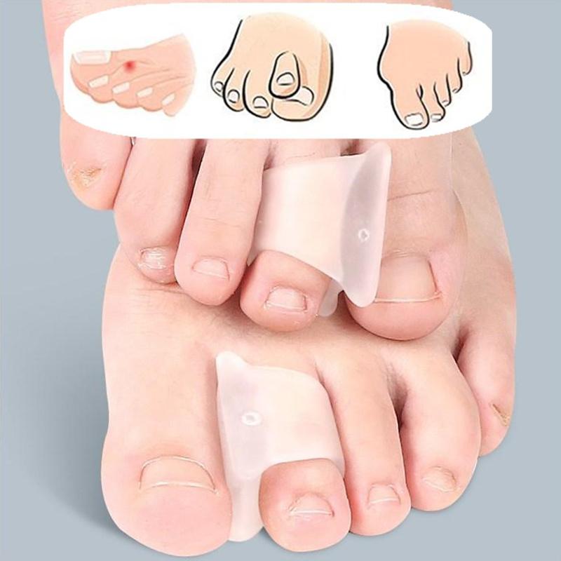 1 пара ортез для сгибания пальцев ног, молоткообразный выпрямитель пальцев ног, выпрямитель пальцев ног Sebs, обезболивающая накладка на палец, разделенный рукав для пальцев ног