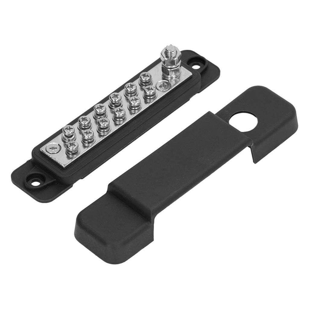 Клеммная колодка распределения питания Шина 12 позиций Шпильки Распределительный блок Шина с крышкой