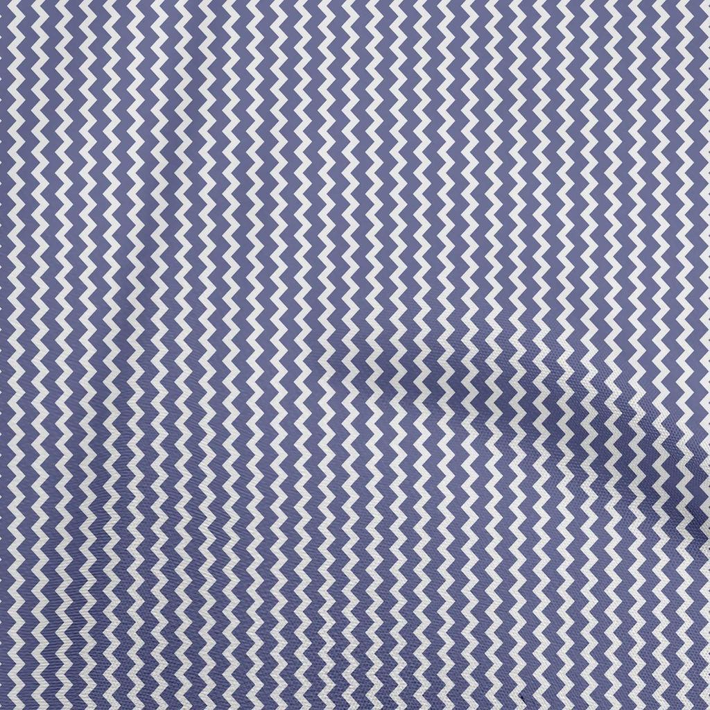 oneOone Cotton Flex Blue Fabric Chevron Sewing Fabric By The Yard Printed Diy Clothing Sewing Supplies 40 Inch