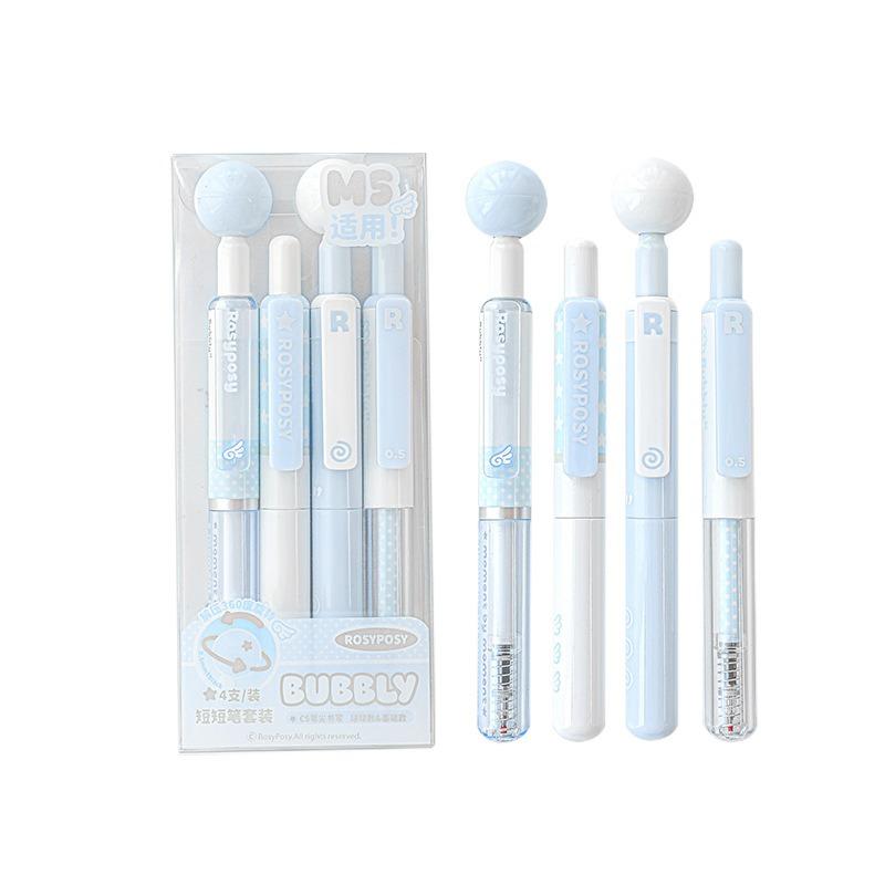 Мягкий набор RosyPosy BUBBLY, набор коротких ручек, портативный декомпрессионный набор ручек, нейтральные ручки 0.5, черные