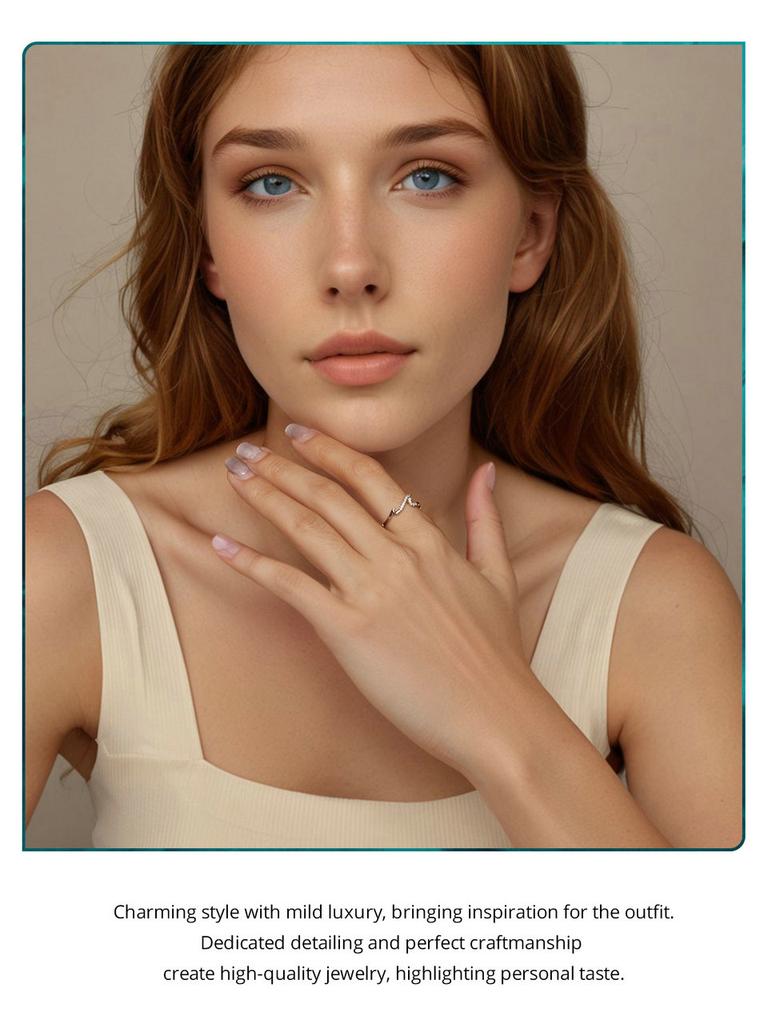 BAMOER 925 стерлингового серебра волна кольцо дизайн Sense модное кольцо позолоченное белое золото для женщин ювелирные изделия подарок