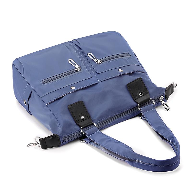 Solid Color Handbag Nylon Shoulder Bag Women's Large Capacity Tote Bag