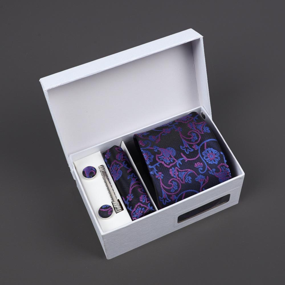 2025 Men'S Tie Premium Gift Box Jacquard Embroidered Tie Tie Logo Making