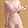Women'S Autumn Winter Thermal Underwear Set Solid Color Simple Versatile Trousers Comfortable Insulation Legs Pants
