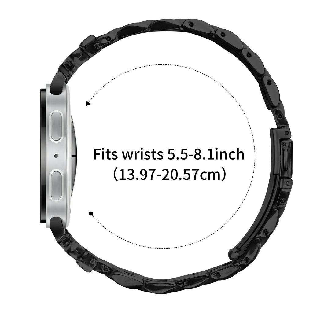 Watch Strap for Samsung Galaxy Watch8 44mm/40mm/8 Classic 46mm Rhinestone Butterfly Decor Stainless Steel Band