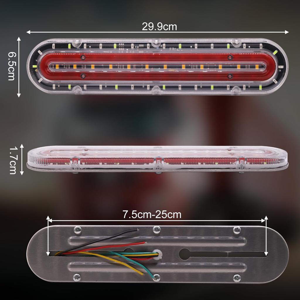Ygmylandbb Светодиодный задний фонарь для грузовика 24 В, последовательный бегущий указатель поворота, 74 светодиода, светодиодный задний фонарь, задний комбинированный фонарь для лодок, универсальный комплект светодиодных задних фонарей
