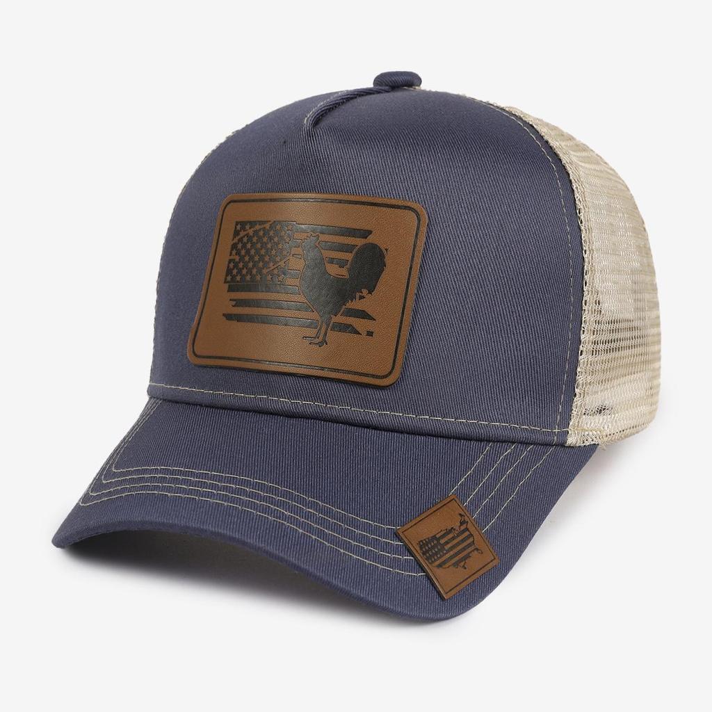 Модная Бейсболка с вышивкой животного и кожаной этикеткой: Европейский и американский дизайн в корейском стиле с утиным клювом