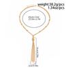 SHIXIN Elegant Knot Long Tassel Pendant Necklace for Women Sexy Gold Color Multilayer Necklace Sweater Chain Dress Neck Jewelry