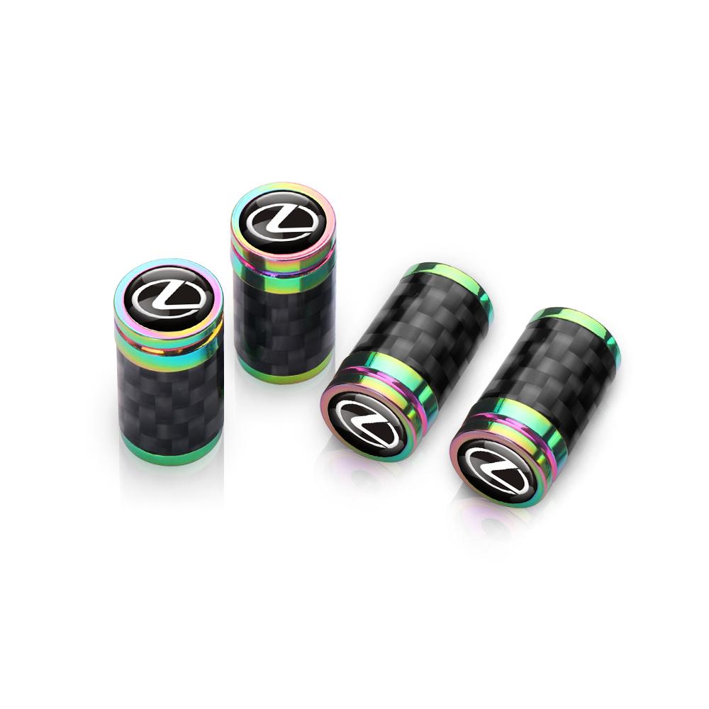 4Pcs Carbon Fiber Wheel Tire Valve Stem Air Caps Car Stying For Lexus ES300 RX330 RX300 GS300 IS250 IS200 CT200h IS300 NX RXCE7