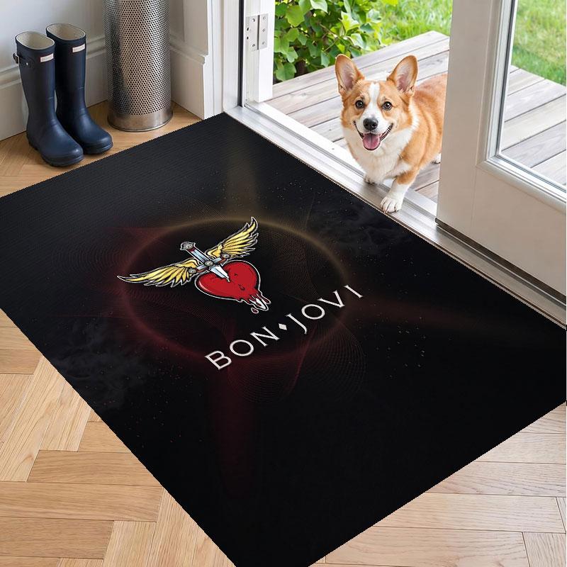 Soft Floor Carpet Bon Jovi Pattern Area Rug Decorative Mat For Home Room Decoration