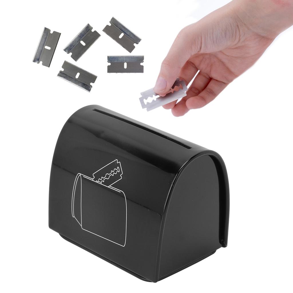 Контейнер для утилизации лезвий Герметичная конструкция Контейнер для утилизации бритв Большая вместимость Безопасное хранение Банка для использованных лезвий