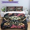3pcs Celestial Moth Print Duvet Cover Set - Machine Washable, Includes 1 Cover and 2 Pillowcases, No Core Included yy251013079