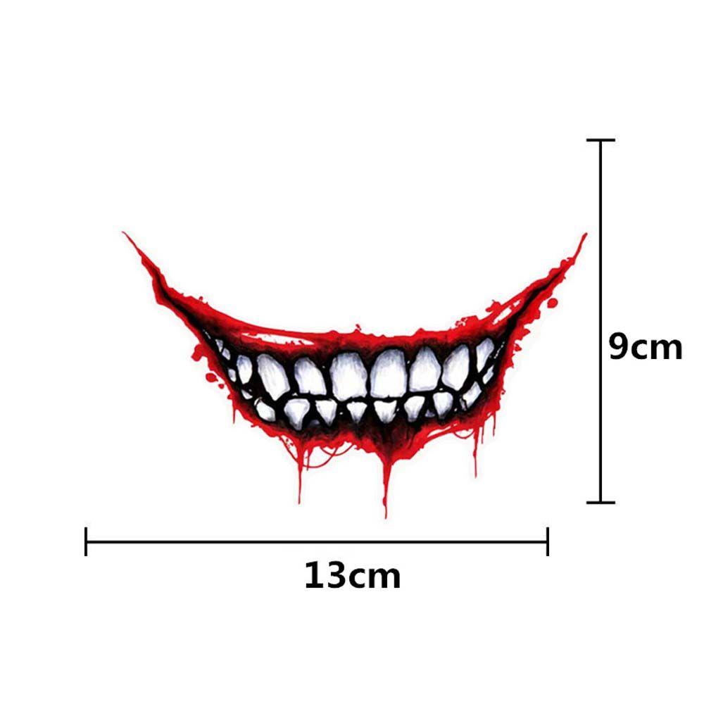 Trunk Decal Graffit Mouth Sticker Car Decal Joker Graffit Car Sticker Skeleton Metal Car Sticker