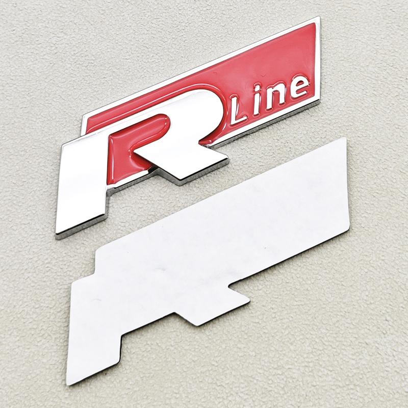 BSG1 For VOLKSWAGEN VW GTI 3D High-Quality Metal Chrome Logo R-Line R Car Emblem Badge Trunk Sticker For Volkswagen VW Polo Golf Pass