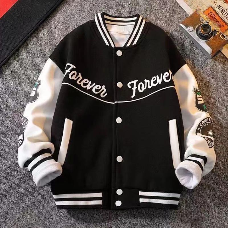 Куртка для мальчиков, пальто, весна и осень, красивая модная детская бейсбольная форма, детская куртка