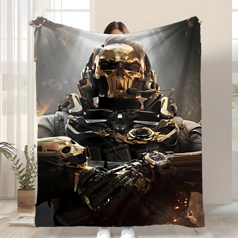 Game D-Delta Force Throw Kid-Friendly Flannel Throw Blanket Soft Warm Anti-Static Washable All Season