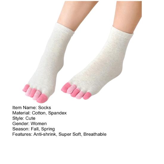 Five-finger Socks High Elasticity Thermal Cotton Anti-skid Women Socks Female Socks