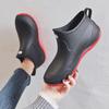 Unisex Short Fashion Rain Boots, Non-Slip Waterproof, Thick Sole, Perfect for Outdoor, Car Washing, Kitchen Use.
