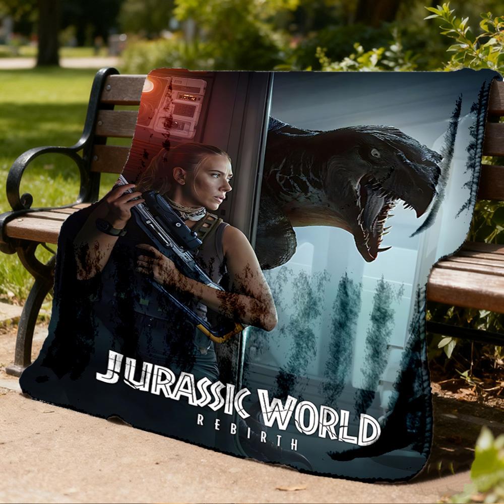 1 шт. Фланелевое одеяло Jurassic World для улицы, Уютное и теплое, Мягкое, С игривым дизайном, Для сна, Кемпинга,