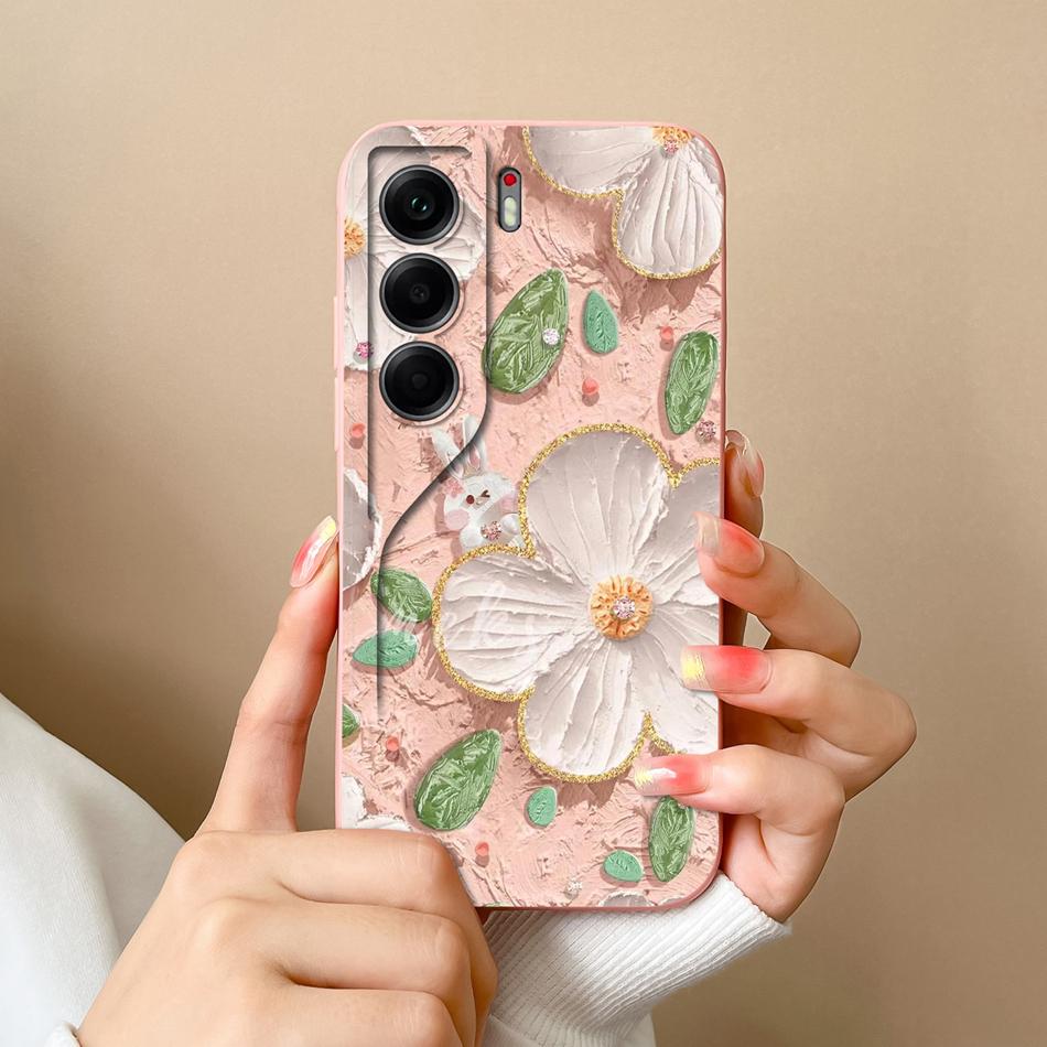 Чехол для телефона Tecno Camon 40 Pro Милые животные Мягкая задняя крышка Жидкий силиконовый корпус для телефона Camon40 Pro 4G 5G Защита от падения Funda