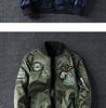 Men's Plus Size Reversible Winter Bomber Jacket - Extra Thick Cotton Baseball Style Coat