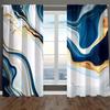 2 шт. Мраморный пейзаж цифровая печать шторы современный стиль декор для гостиной спальни через штанги шторы rideau cortinas