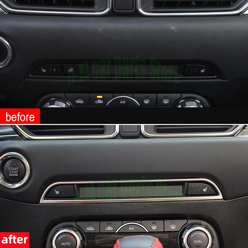 Аксессуары для Mazda CX5 2017-центральная консоль автомобиля, накладка на панель CD, рамка, наклейка, внутренние молдинги автомобиля