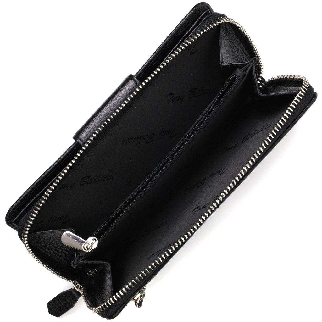 Кожаный женский кошелек с блоком для карт и документов Tony Bellucci Wallet 21955 Черный