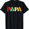 Mens Baseball Dad, Retro Papa Baseball Father's Gift T-Shirt