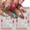 Xiaomi 2pcs Gingerbread Man Candy Cane Nail Art Stickers 3D Winter Snowflake Biscuit House Christmas Decal Nail Art Decoration Manicure