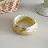 Smudged Wide Chunky Bangle Marbling Cuff Bracelet Vintage Irregular Resin Bracelet  Gifts