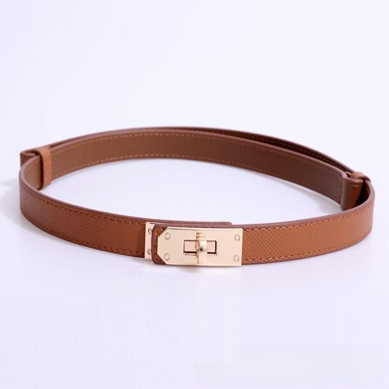 Womens Retro Textured Pu Leather Belt With Alloy Buckle For Dresses And Skirts
