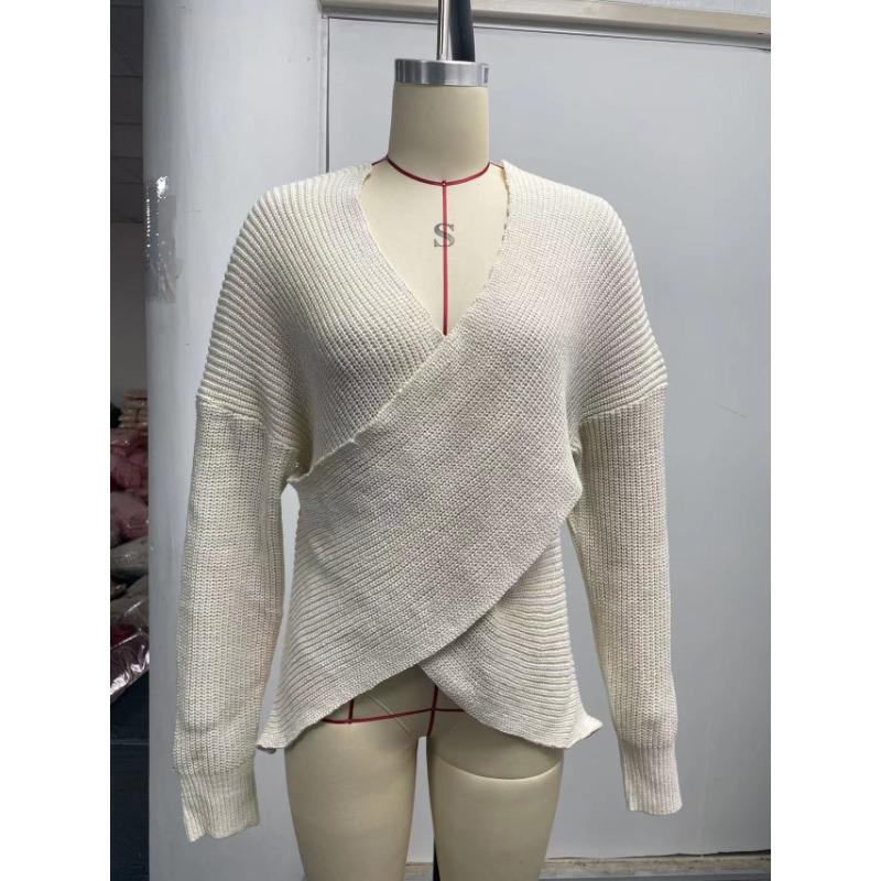 Осенне-зимняя мода женский свитер Cross Knit Section свитер