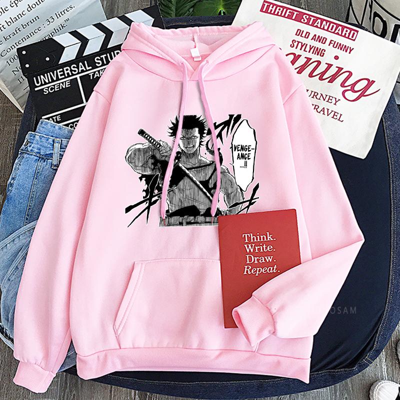 Fashion Japan Anime Black Clover Harajuku Hoodies Manga Yami Sukehiro Unisex Autumn And Winter Oversized Long Sleeve Sweatshrits