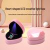 LED Heart-Shaped Jewelry Box with Light for Rings and Necklaces